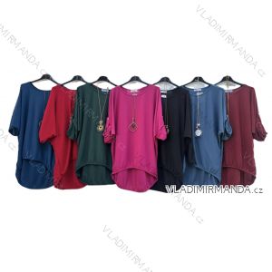 Tunika predĺžená s príveskom 3/4 dlhý rukáv dámska (S/M/L ONE SIZE) TALIANSKA MÓDA IMD24387