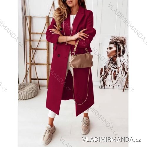 Kabát flaušový dlouhý dámský (S/M) ITALSKÁ MÓDA IMD22902