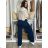 Damenjeans mit weitem Bein, lang, übergroß (38-48) GOODIES GOD253848 XS/S blau