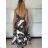 Women's Elegant Belt Long Sleeve Dress (S/M ONE SIZE) ITALIAN FASHION IMM23UN6139 -   black -   S / M
