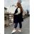 Women's elegant party long sleeve dress (S/M ONE SIZE) ITALIAN FASHION IM322282 46/48/50 modrá petrolejová