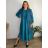 Women's elegant party long sleeve dress (S/M ONE SIZE) ITALIAN FASHION IM322282 46/48/50 modrá petrolejová