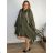 Women's long-sleeved, lightweight, zipped hooded sweatshirt, oversized (52/54/56 ONE SIZE) ITALIAN FASHION IMC25359