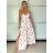 Šaty dlhé letné na ramienka dámske citronky  (S/M ONE SIZE) TALIANSKA MÓDA IMPBB24B25181-2/DUR -   biela -   S / M