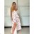 Šaty dlhé letné na ramienka dámske citronky  (S/M ONE SIZE) TALIANSKA MÓDA IMPBB24B25181-2/DUR -   biela -   S / M