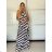 Šaty dlhé letné bez rukávov dámske BENNY  (S/M/L ONE SIZE) TALIANSKA MÓDA IMM25M29421/DU S/M/L biela