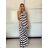 Šaty dlhé letné bez rukávov dámske BENNY  (S/M/L ONE SIZE) TALIANSKA MÓDA IMM25M29421/DU S/M/L biela