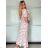 Šaty dlouhé košilové krátký rukáv dámské LIVIA (S/M/L ONE SIZE) ITALSKÁ MÓDA IMWGB24042S-7/DUR -   béžová -   S/M/L