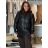 Bunda podzimní s kapucí na zip dlouhý rukáv dámská nadrozměr ANNA (3XL - 7XL) SWEST IMWSW25C20B8505-1/DU 3XL Černá