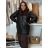 Bunda podzimní s kapucí na zip dlouhý rukáv dámská nadrozměr ANNA (3XL - 7XL) SWEST IMWSW25C20B8505-1/DU 3XL Černá