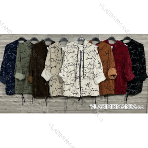 Mikina na zip s kapucí dlouhý rukáv dámská (S/M/L ONE SIZE) ITALSKÁ MÓDA IMPOZ25JSD-16583