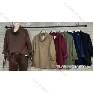 Tunika 3/4 dlouhý rukáv dámská (S/M/L ONE SIZE) ITALSKÁ MÓDA IMPOZ25HP-25179