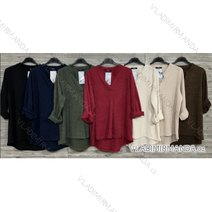 Tunika 3/4 dlouhý rukáv dámská (S/M/L ONE SIZE) ITALSKÁ MÓDA IMPOZ25JSD-13222