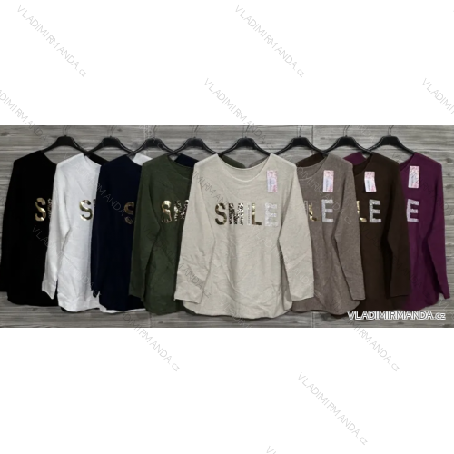 Tunika 3/4 dlouhý rukáv dámská (S/M/L ONE SIZE) ITALSKÁ MÓDA IMPOZ25XDJ-24016