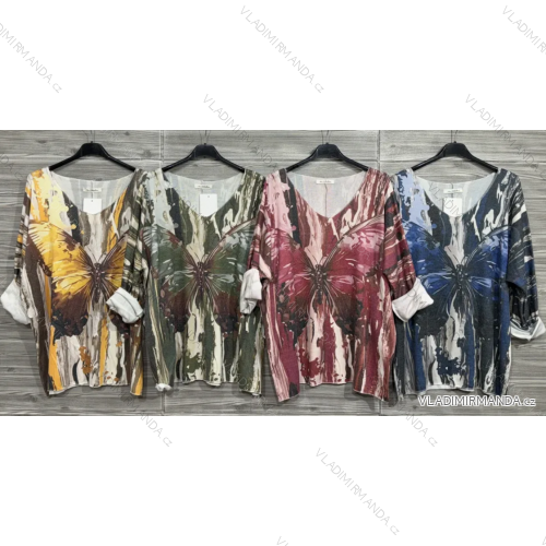 Damen-Strickpullover mit langen Ärmeln (Einheitsgröße S/M) ITALIAN FASHION IMWDT23005