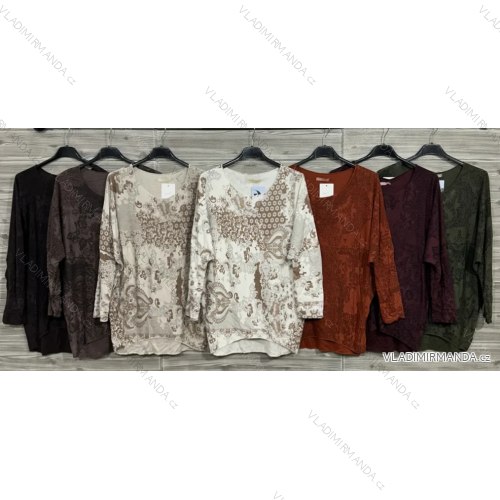 Women's Long Sleeve Knitted Sweater (S/M ONE SIZE) ITALIAN FASHION IMWDT23005