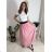 Chiffon Skirt Long Ladies (uni sl) ITALIAN MODE IM319678 S/M Pink lights