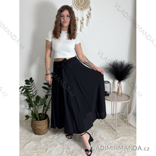 Sukně dlouhá dámská (S/M/L ONE SIZE) ITALSKá MODA IM3250001/DU černá S/M/L