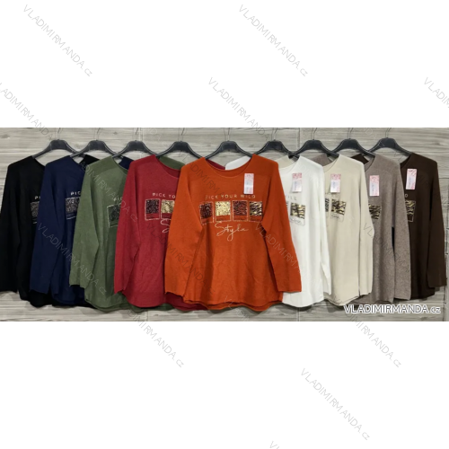 Damen-Strickpullover mit langen Ärmeln (Einheitsgröße S/M) ITALIAN FASHION IMWDT23005