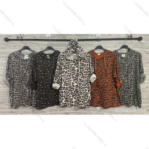 Tunika mikinová s kapucňou dlhý rukáv dámska (S/M/L ONE SIZE) IMPOZ25SM-28260