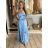 Šaty dlouhé elegantní na ramínka dámské (S/M ONE SIZE) ITALSKá MODA IM323013
