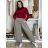 Kalhoty manžerstrové oversize dlouhé dámské VERONA (M/L/XL ONE SIZE) ITALSKá MóDA IMSM251141