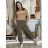 Sommerhosen für Damen (S/M/L) ITALIAN Fashion IMSM24008 M/L/XL grünes Khaki
