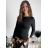 Tričko elegantní dlouhý rukáv dámské (XS/S/M ONE SIZE) ITALSKá MóDA IMM23M31346