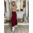 Lässiges Sommerkleid mit kurzen Ärmeln für Damen VIOLA (S/M/L EINHEITSGRÖSSE) ITALIAN FASHION IMSM25022 S / M / L Wein