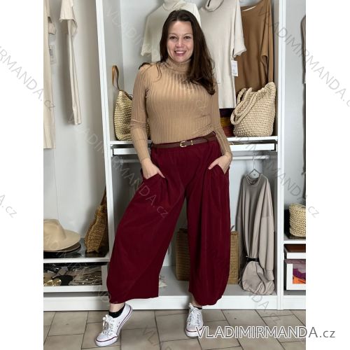 Lässiges Sommerkleid mit kurzen Ärmeln für Damen VIOLA (S/M/L EINHEITSGRÖSSE) ITALIAN FASHION IMSM25022 S / M / L Wein