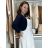 Elegant ladies bolero (uni sl) ITALIAN Fashion IMC18343 Blue dark M / L