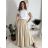 Women's Long Denim Skirt (S/M/L ONE SIZE) ITALIAN FASHION IMD24020 modrá mintova 46/48/50