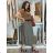 Damen Warmes Langarmkleid (L / XL ONE SIZE) ITALIAN FASHION IM421MIA S / M / L beige