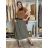 Damen Warmes Langarmkleid (L / XL ONE SIZE) ITALIAN FASHION IM421MIA S / M / L beige