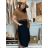 Damen Warmes Langarmkleid (L / XL ONE SIZE) ITALIAN FASHION IM421MIA S / M / L beige