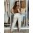 Kalhoty elegantní s páskem dámské  (S/M/L ONE SIZE) ITALSKÁ MÓDA IM425030