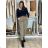 Kalhoty elegantní s páskem dámské  (S/M/L ONE SIZE) ITALSKÁ MÓDA IM425030