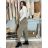 Kalhoty elegantní s páskem dámské  (S/M/L ONE SIZE) ITALSKÁ MÓDA IM425030/DUR sv. hnědá S/M/L