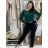 Rifle jeans s páskem  MOM FIT dámske nadrozměr (M-3XL) MOON GIRL MA525KF520-2/DU 3XL Černá
