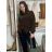 Übergroßer Langarmpullover für Damen (Einheitsgröße S/M) ITALIAN FASHION IMWCA23DH2302 S / M / L hellbeige