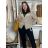 Übergroßer Langarmpullover für Damen (Einheitsgröße S/M) ITALIAN FASHION IMWCA23DH2302 S / M / L hellbeige