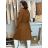 Herbstmantel mit Gürtel, lange Ärmel, Damen (S/M/L ONE SIZE) ITALIAN FASHION IMWCL252807 M/L/XL braun