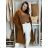 Herbstmantel mit Gürtel, lange Ärmel, Damen (S/M/L ONE SIZE) ITALIAN FASHION IMWCL252807 M/L/XL braun