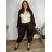 Elegant women's oversized sweatpants (46/48/50 ONE SIZE) ITALIAN FASHION IM425MILAN