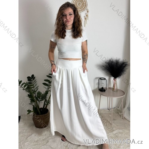 Women's short sleeve summer casual dress (S/M/L ONE SIZE) ITALIAN FASHION IMWGB25022 white XS/S/M