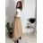 Sukně dlouhá s páskem dámská (S/M/L ONE SIZE) ITALSKÁ MÓDA IM425444