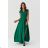 Women's long party short sleeve dress (36-56) POLISH FASHION PMLMR23AFRODYTA-3 40 emerald green