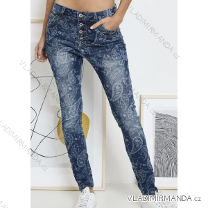 Kalhoty jeans dlouhé dámské (XS-2XL) ITALSKÁ MÓDA IMPOZ25JW-JW22227