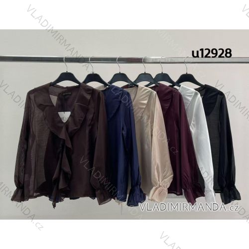 Tunika dlouhý rukáv dámská (S/M/L ONE SIZE) ITALSKÁ MÓDA IMM25M12928