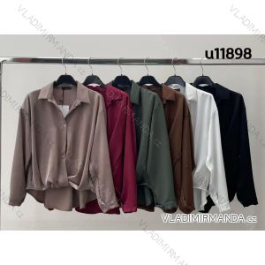 Tunika košilová dlouhý rukáv dámská (XS/S/M ONE SIZE) ITALSKÁ MÓDA IMM25M11989